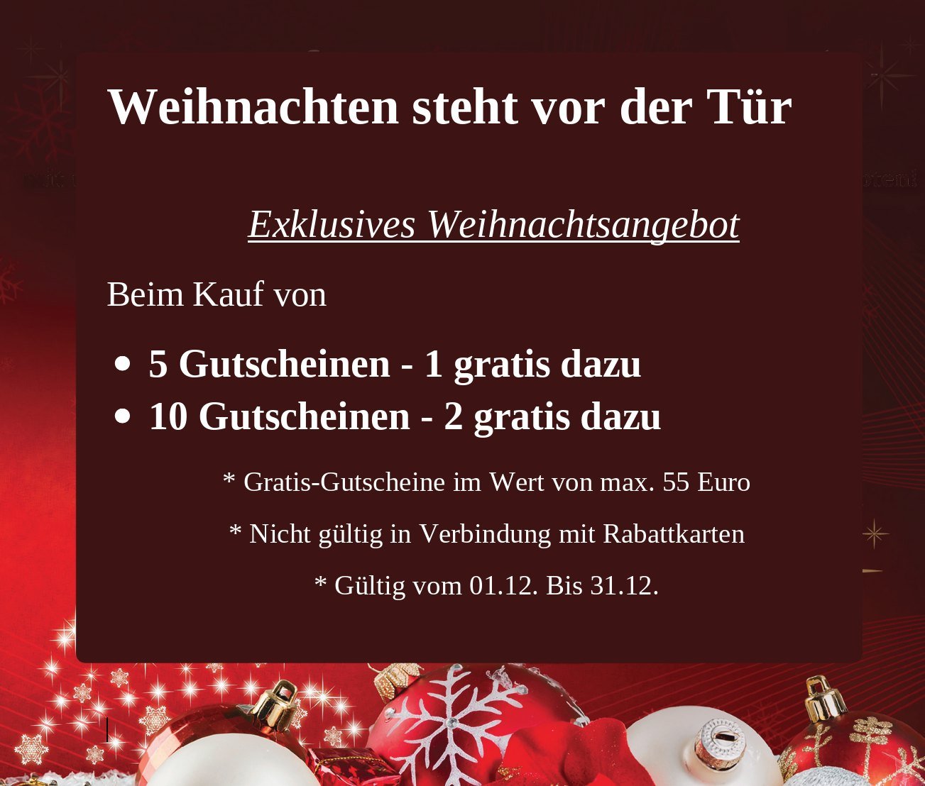 Weihnachtsgutschein